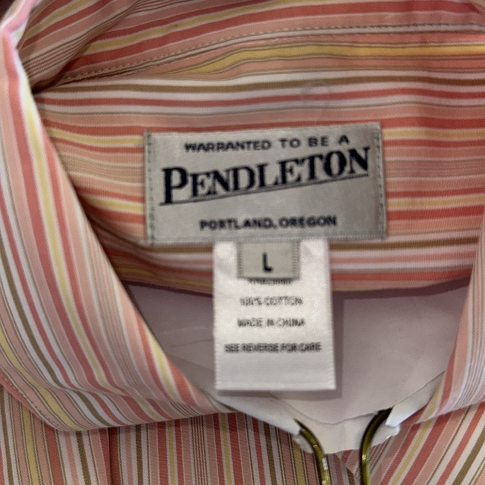 Pendleton Striped L/S Button-Up Cotton Shirts Lar… - image 2